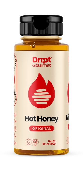 Bottle of Canada’s Original Hot Honey by Dript Gourmet – bold artisanal condiment.