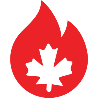 made in Canada brand icon in red