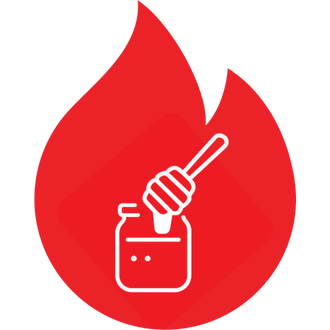 Small batch brand icon in red